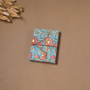 Handmade Paper Notebook in Floral Cover with Thread Lock (7 x 5 in) 12