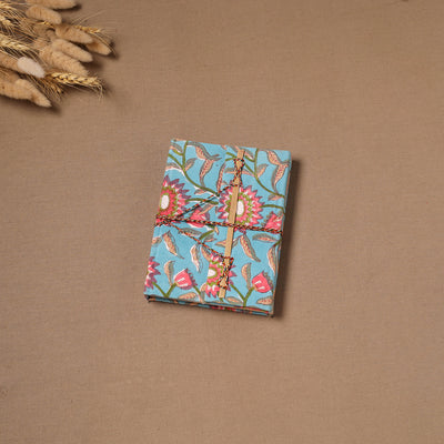 Handmade Paper Notebook in Floral Cover with Thread Lock (7 x 5 in) 12