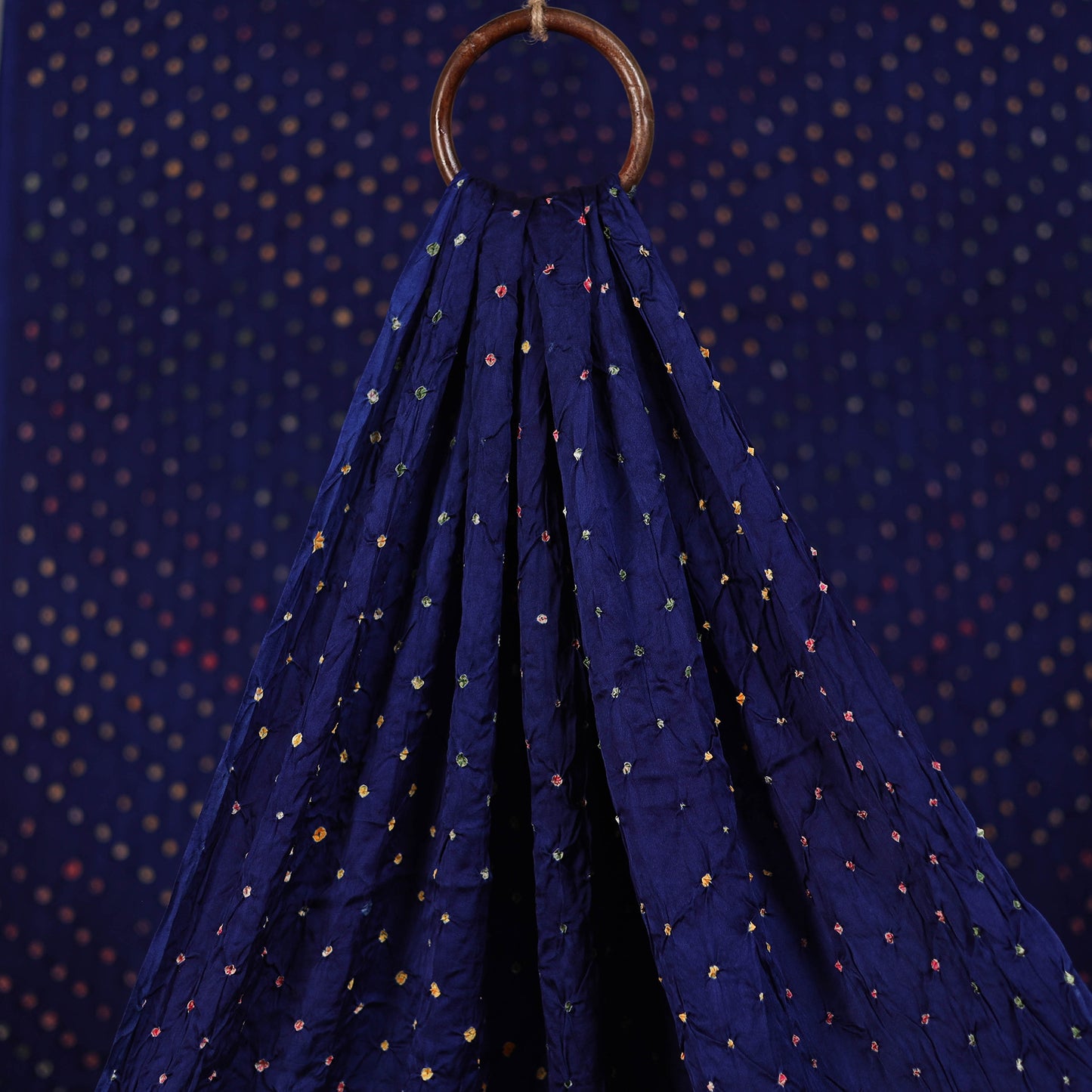 Kutch Bandhani Tie-Dye Modal Silk Fabric 01
