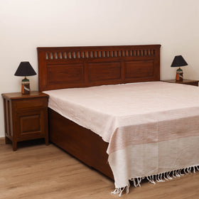 Bijnor Pure Handloom Cotton Double Bed Sheet (108 x 90 in) 37