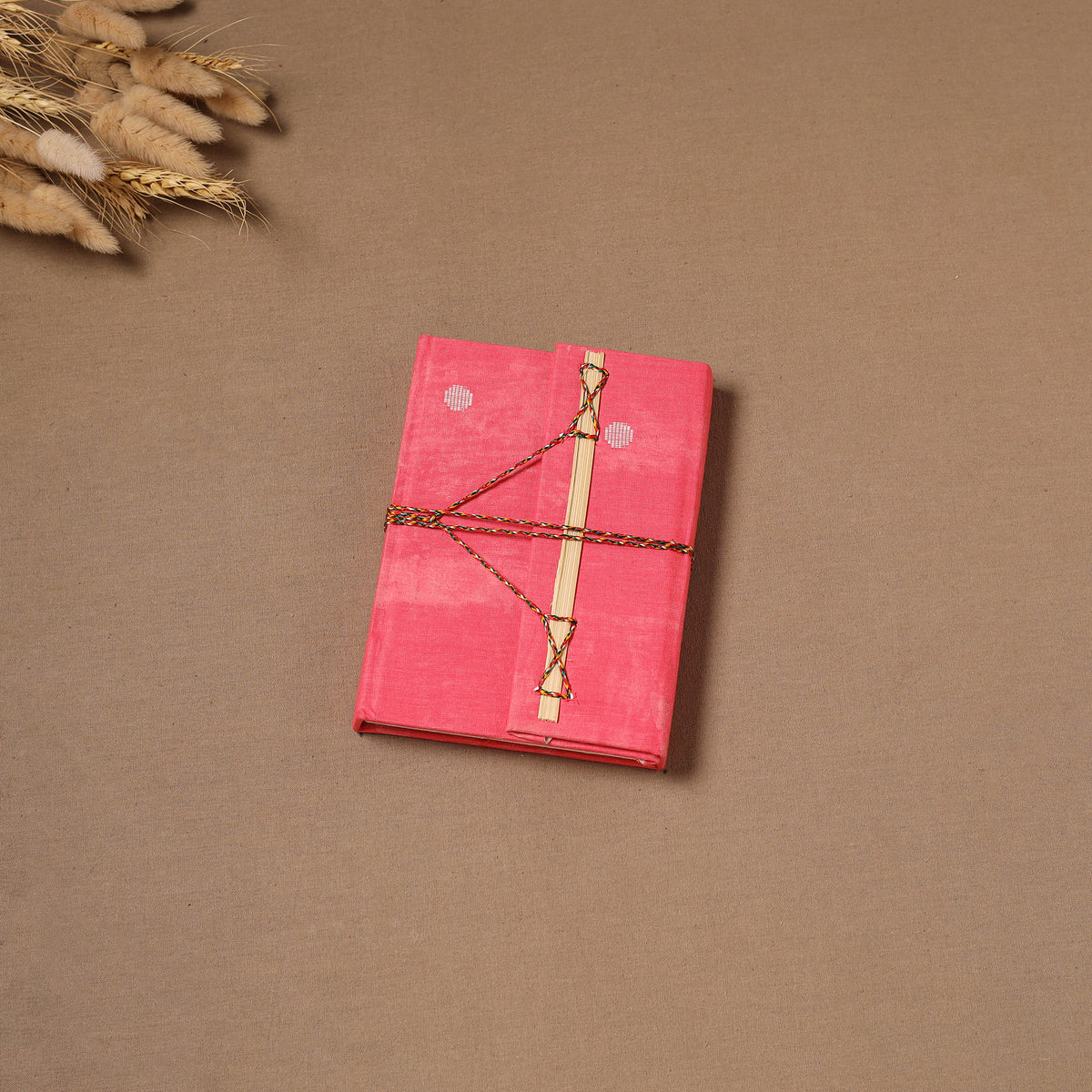 Handmade Paper Notebook in Buti Cover with Thread Lock (7 x 5 in) 17