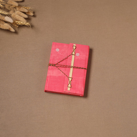 Pink - Handmade Paper Notebook in Buti Cover with Thread Lock (7 x 5 in) 17