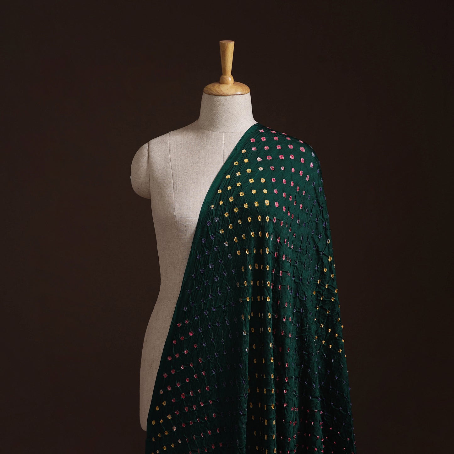 Kutch Bandhani Tie-Dye Modal Silk Fabric 18