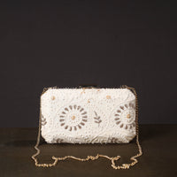 Chikankari Embroidery Clutch / Sling Bag