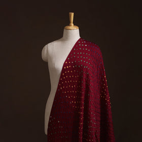 Maroon - Kutch Bandhani Tie-Dye Modal Silk Fabric 17