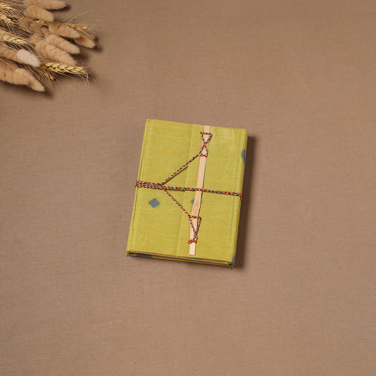 Handmade Paper Notebook in Buti Cover with Thread Lock (7 x 5 in) 18