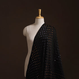 Black - Kutch Bandhani Tie-Dye Modal Silk Fabric 15