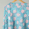 Blue - Sanganeri Block Printed Cotton Wrap Around Skirt 06