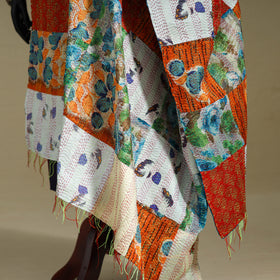 Multicolor - patchwork reversible silk bengal kantha work