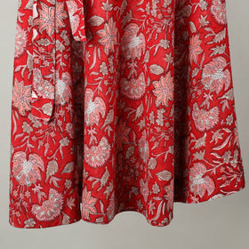  Sanganeri Block Printed Cotton Wrap Around Skirt