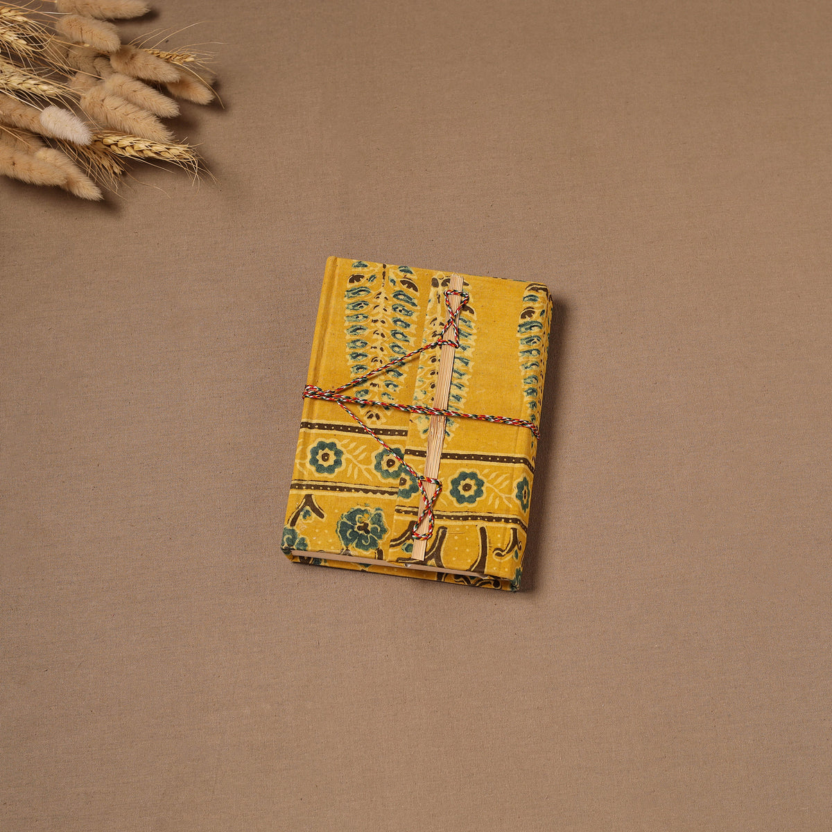 Handmade Paper Notebook in Ajrakh Cover with Thread Lock (7 x 5 in) 21