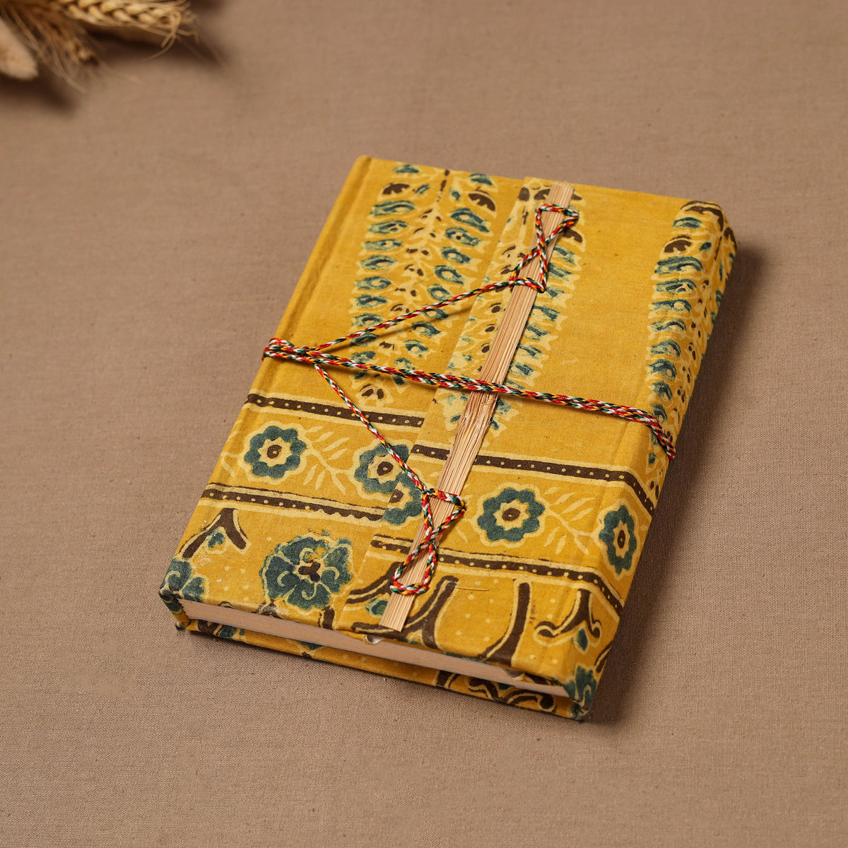 Handmade Paper Notebook in Ajrakh Cover with Thread Lock (7 x 5 in) 21