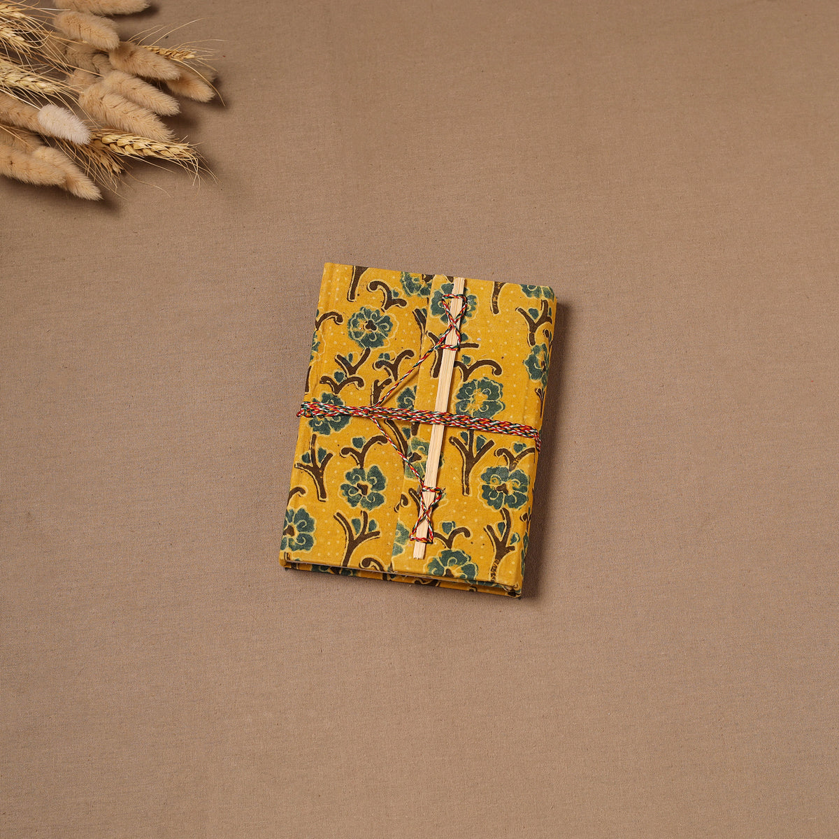 Handmade Paper Notebook in Ajrakh Cover with Thread Lock (7 x 5 in) 22