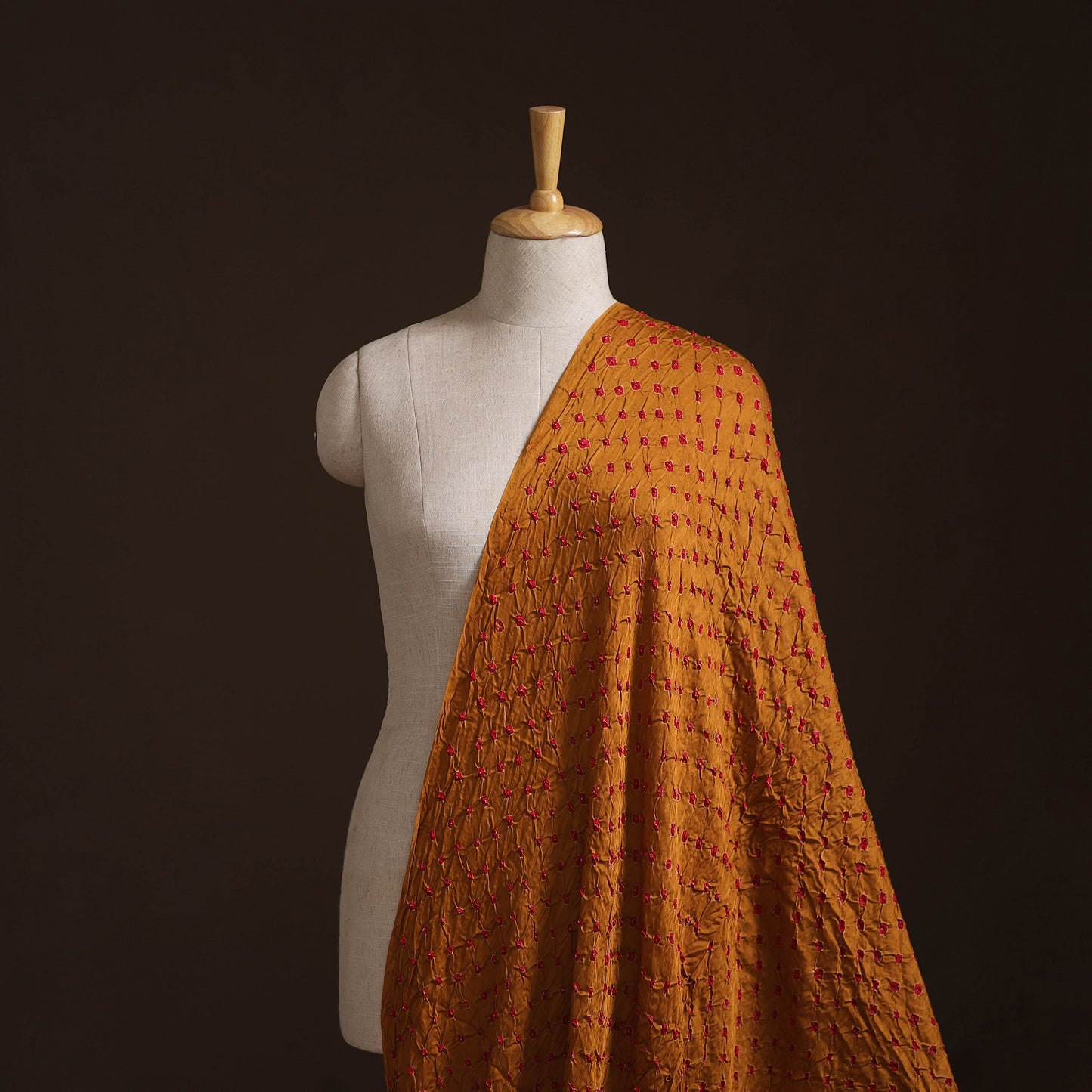 Kutch Bandhani Tie-Dye Modal Silk Fabric 08