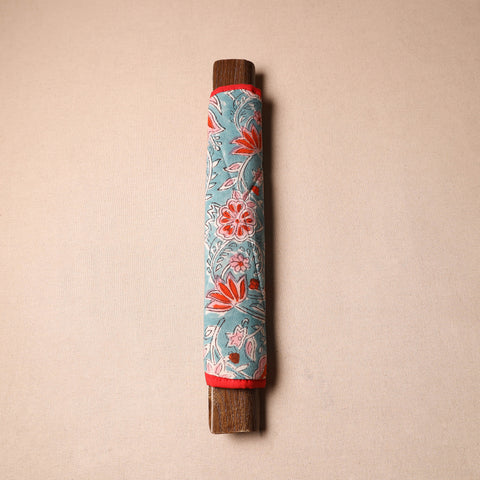 Buy Blue Handmade Cotton Fridge Handle Cover