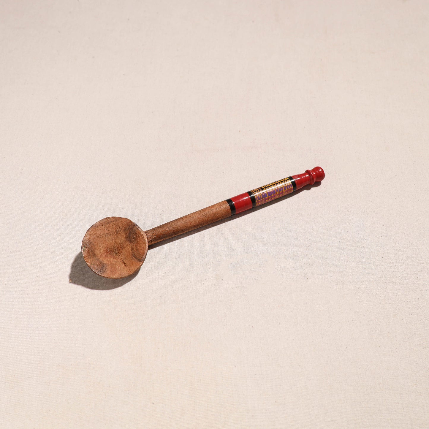 Handmade Lacquered Wooden Ladle Spoon (12 in) 51