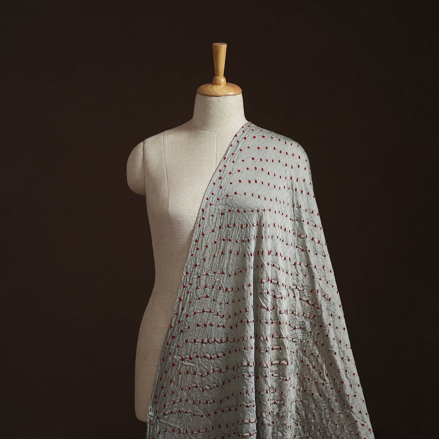 Kutch Bandhani Tie-Dye Modal Silk Fabric 07