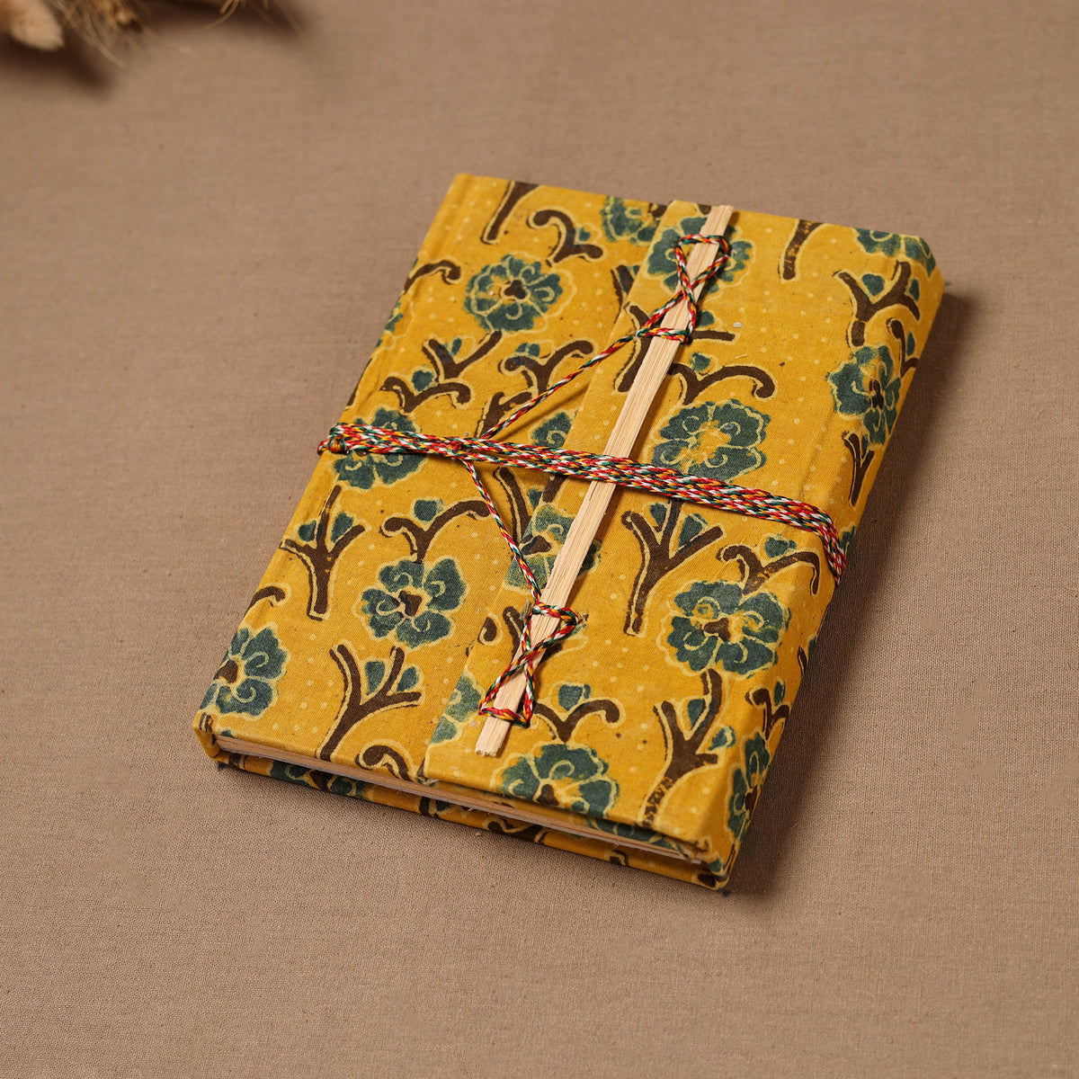 Handmade Paper Notebook in Ajrakh Cover with Thread Lock (7 x 5 in) 22