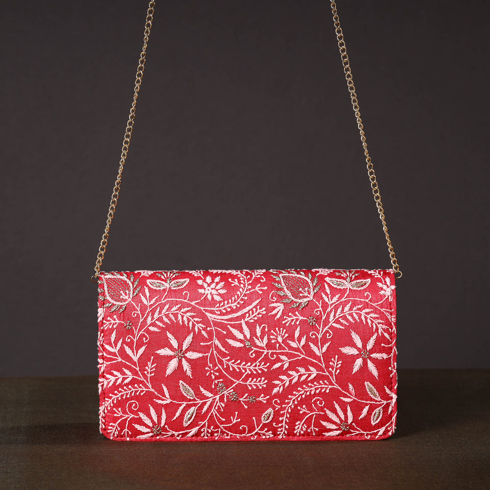 Chikankari Embroidery Clutch / Sling Bag