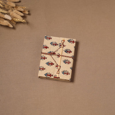 Handmade Paper Notebook in Ajrakh Cover with Thread Lock (7 x 5 in) 23