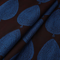 Black - Bagh Block Printed Cotton Fabric 15