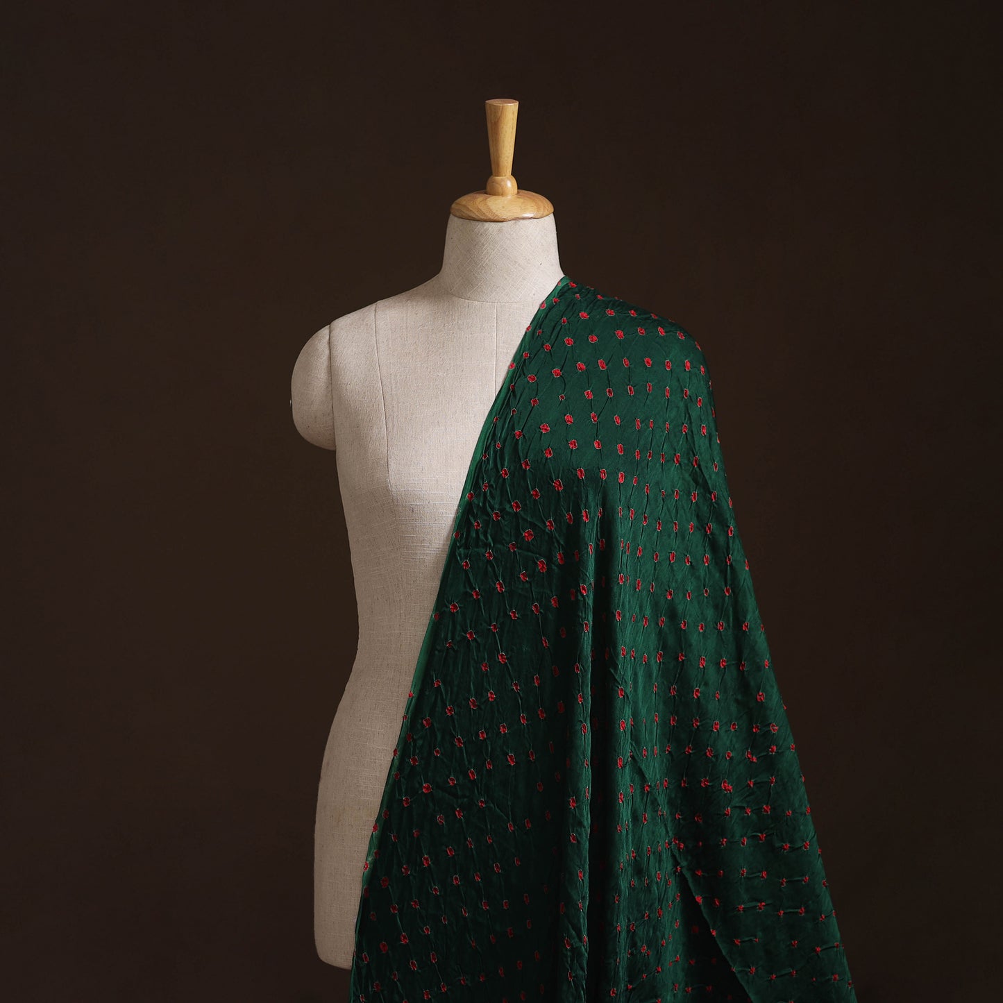 Kutch Bandhani Tie-Dye Modal Silk Fabric 05