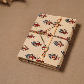 Handmade Paper Notebook in Ajrakh Cover with Thread Lock (7 x 5 in) 23