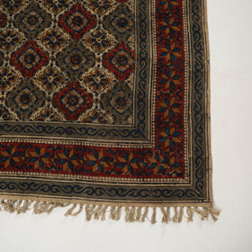 Multicolor - Warangal Handwoven Kalamkari Block Print Cotton Durrie / Carpet / Rug (5 x 7 Feet) 30