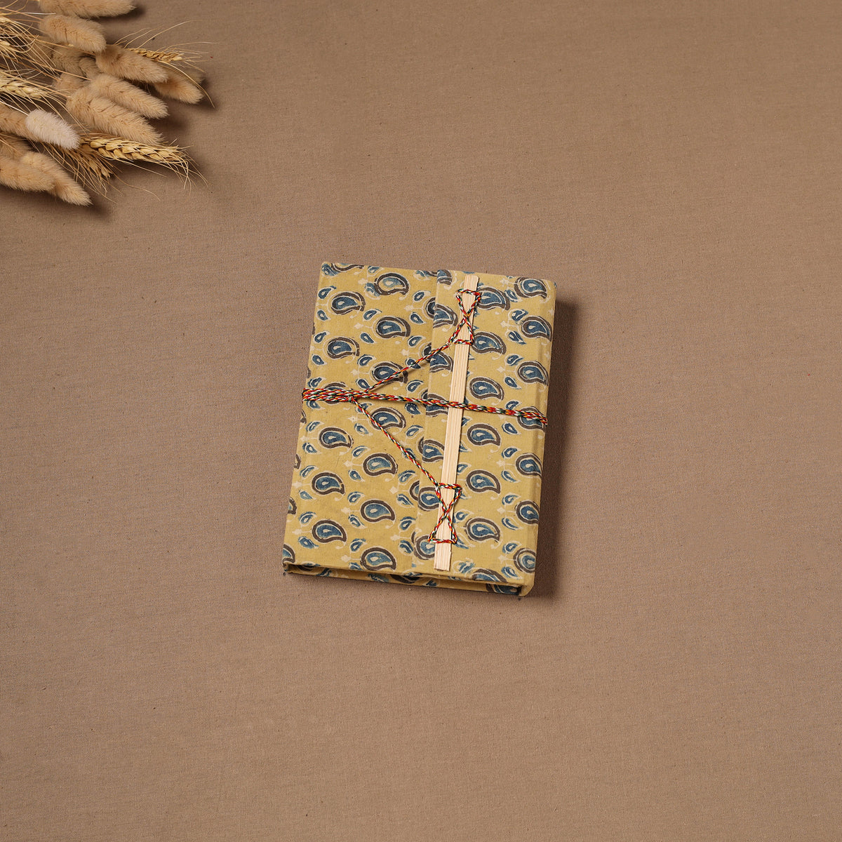 Handmade Paper Notebook in Ajrakh Cover with Thread Lock (7 x 5 in) 25