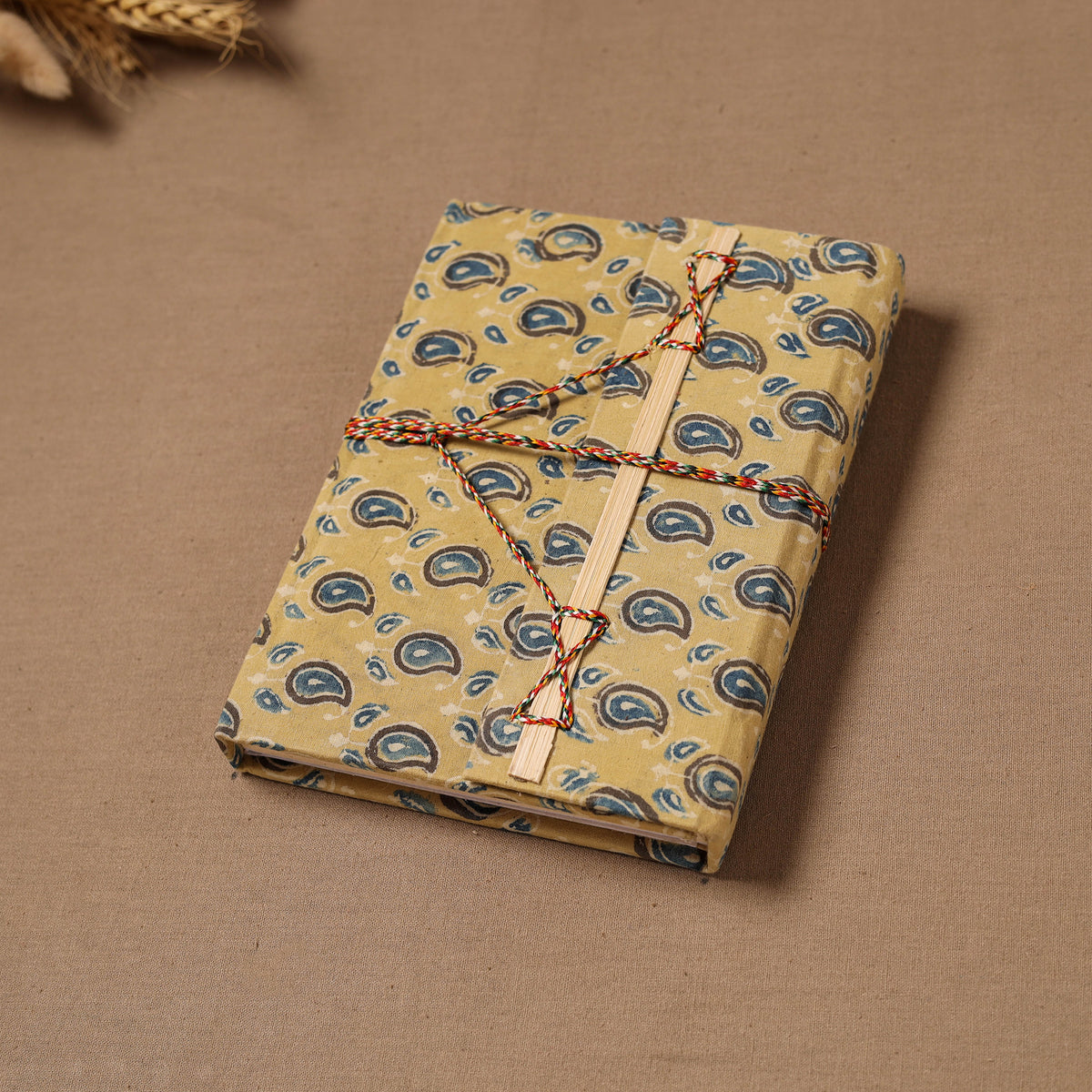 Handmade Paper Notebook in Ajrakh Cover with Thread Lock (7 x 5 in) 25