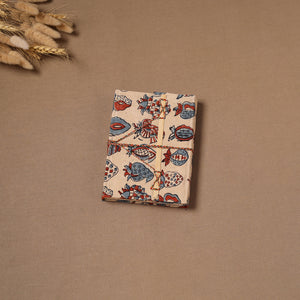 Beige - Handmade Paper Notebook in Ajrakh Cover with Thread Lock (7 x 5 in) 26