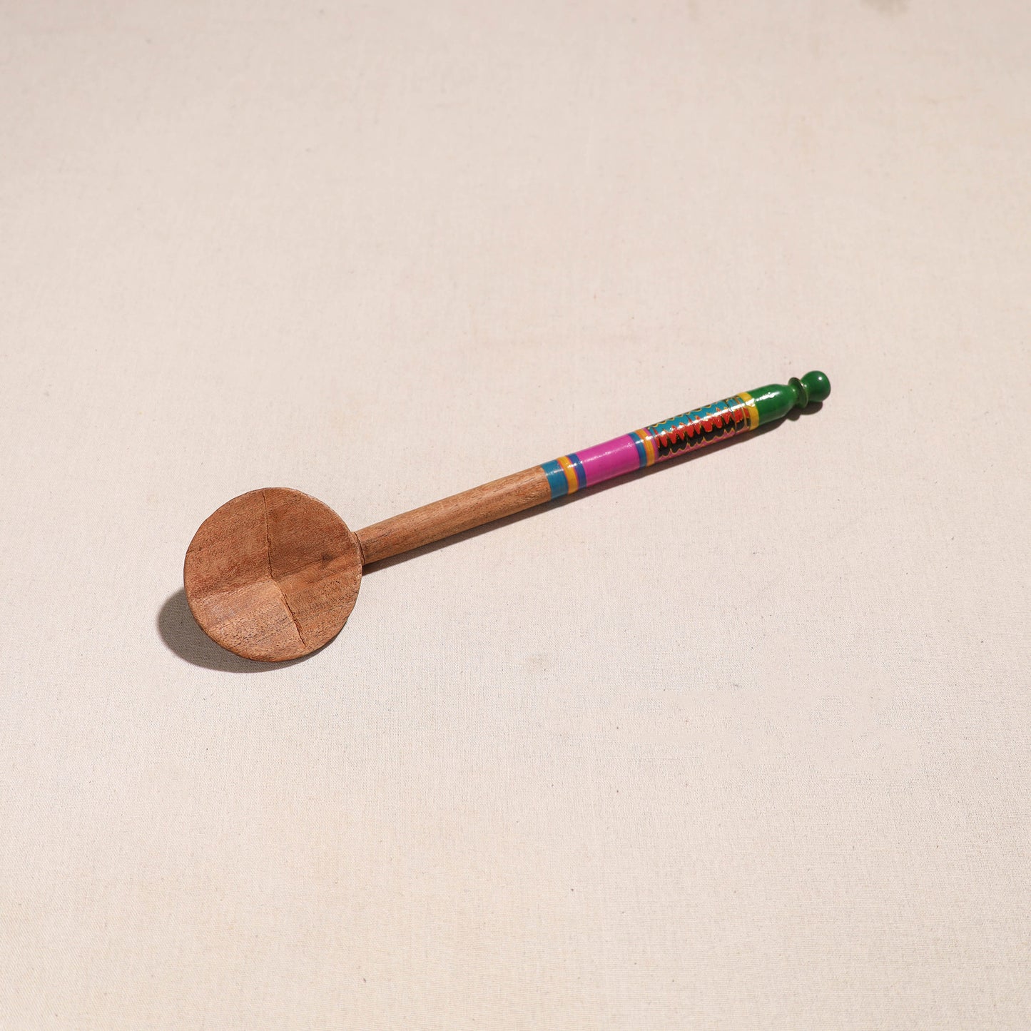 Handmade Lacquered Wooden Ladle Spoon (12 in) 53