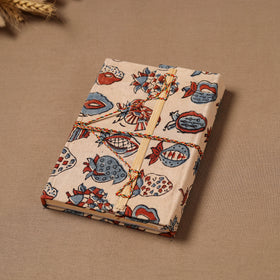 Handmade Paper Notebook in Ajrakh Cover with Thread Lock (7 x 5 in) 26