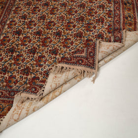 Brown - Warangal Handwoven Kalamkari Block Print Cotton Durrie / Carpet / Rug (5 x 7 Feet) 29