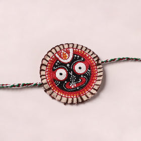 Lord Jagannath - Reusable Pattachitra Handpainted Rakhi with Potli 06