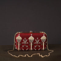 Chikankari Embroidery Clutch / Sling Bag