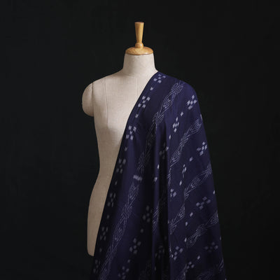 Blue - Sambalpuri Ikat Handloom Cotton Fabric 04