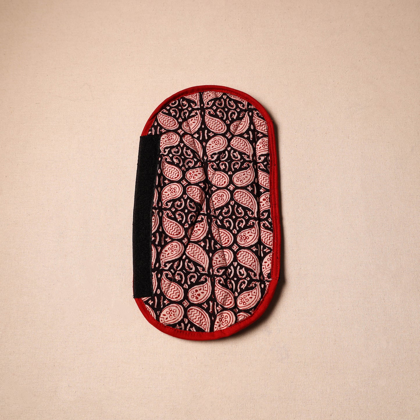 Buy Black Handmade Cotton Fridge Handle Cover