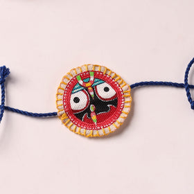 Lord Jagannath - Reusable Pattachitra Handpainted Rakhi with Potli 07