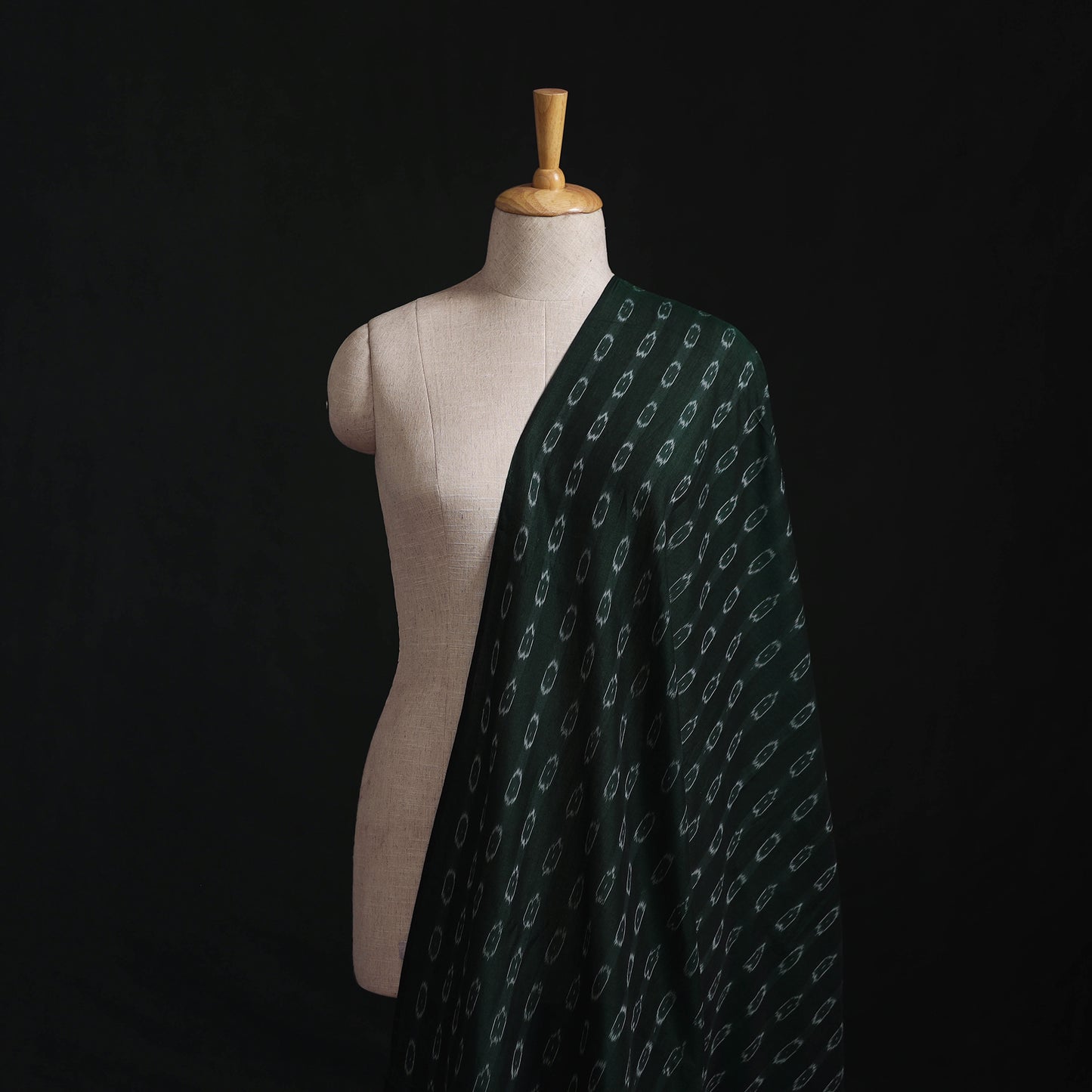 Green - Sambalpuri Ikat Handloom Cotton Fabric 07
