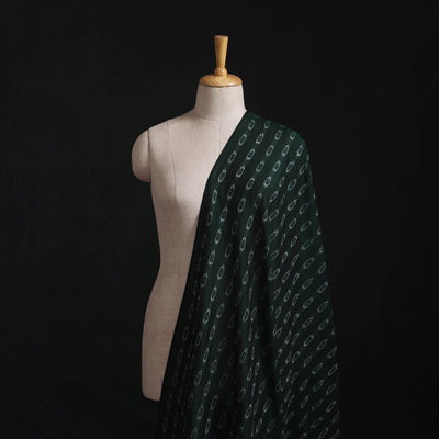 Green - Sambalpuri Ikat Handloom Cotton Fabric 07