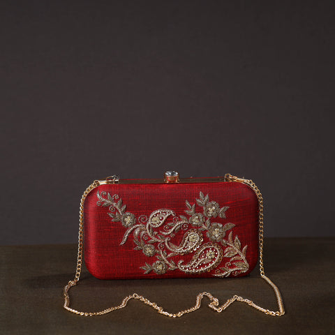 Chikankari Embroidery Clutch / Sling Bag