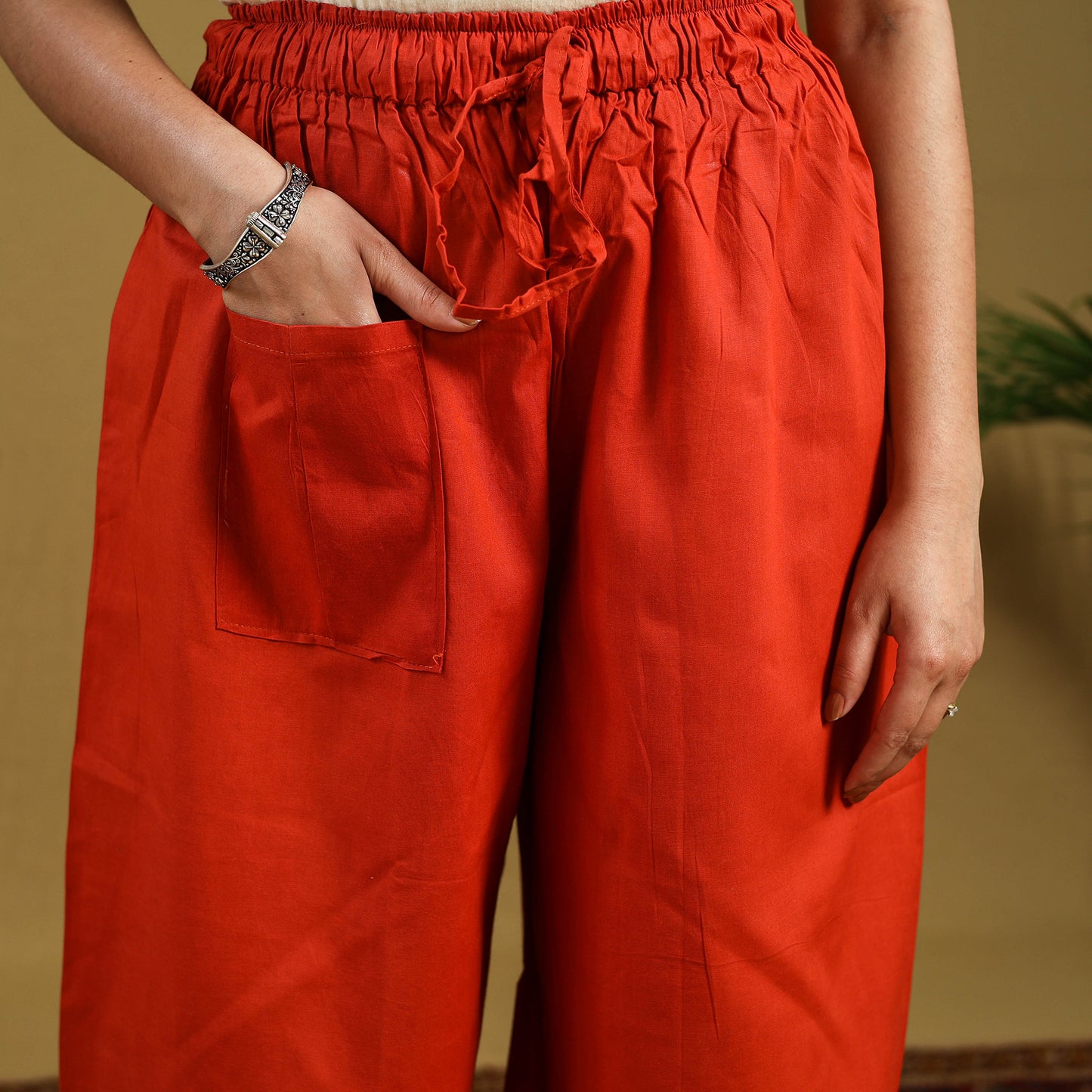 Buy Cotton Bengal Kantha Hand Embroidery Palazzo