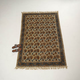 Multicolor - Warangal Handwoven Kalamkari Block Print Cotton Durrie / Carpet / Rug (4 x 6 Feet) 25