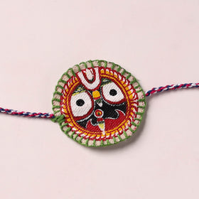 Lord Jagannath - Reusable Pattachitra Handpainted Rakhi with Potli 10