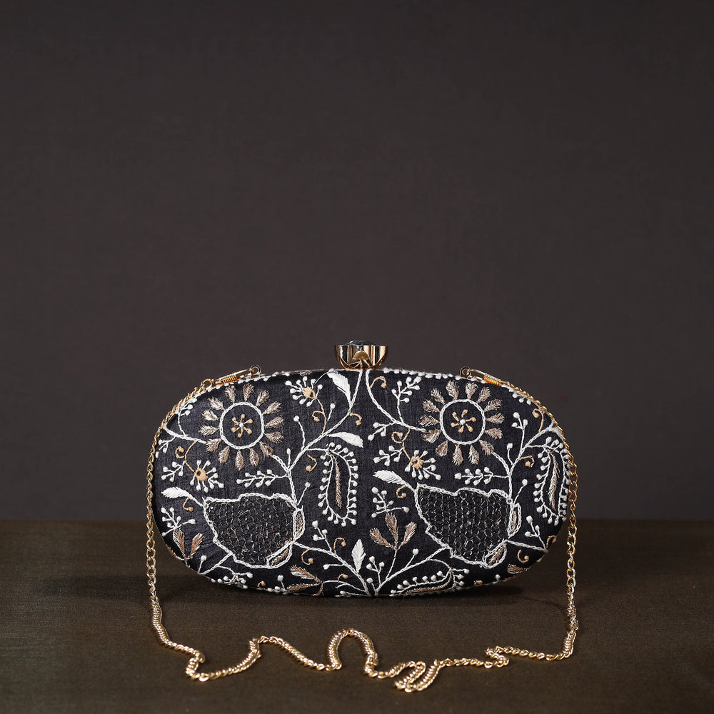 Chikankari Embroidery Clutch / Sling Bag