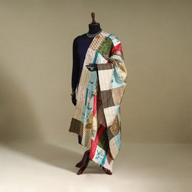 Multicolor - patchwork reversible silk bengal kantha work