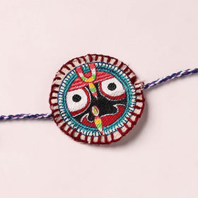 Lord Jagannath - Reusable Pattachitra Handpainted Rakhi with Potli 11