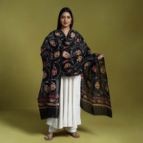  Brown Cotton Hand Batik Print Dupatta