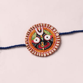 Lord Jagannath - Reusable Pattachitra Handpainted Rakhi with Potli 12